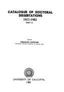 Catalogue of Doctoral Dissertations, 1957-1982