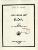 Accessions List, India
